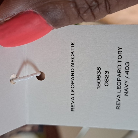 Tory Burch Reva Leopard Necktie/Twilly NWTs - Picture 6 of 7